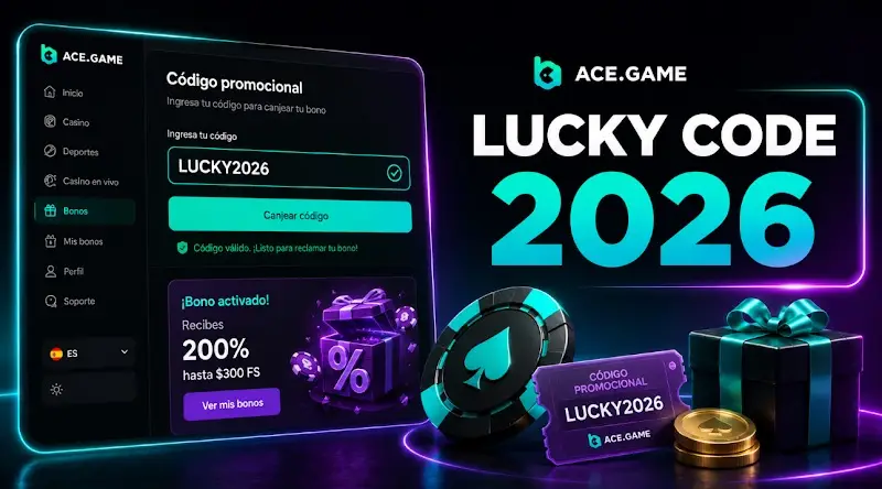 Código promocional Ace Game lucky code 2026