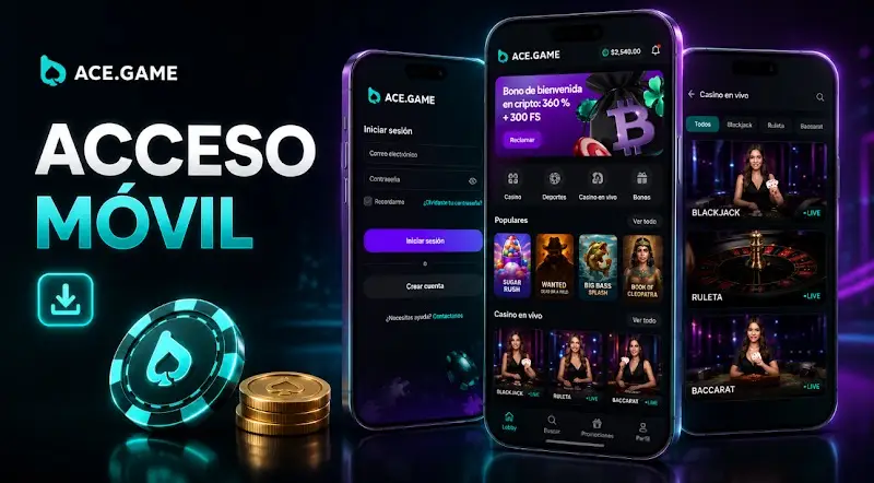Acceso móvil a Ace Game online